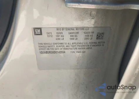 2013 Cadillac Ats Luxury from USA, damaged, VIN 1G6AB5R38D0142694